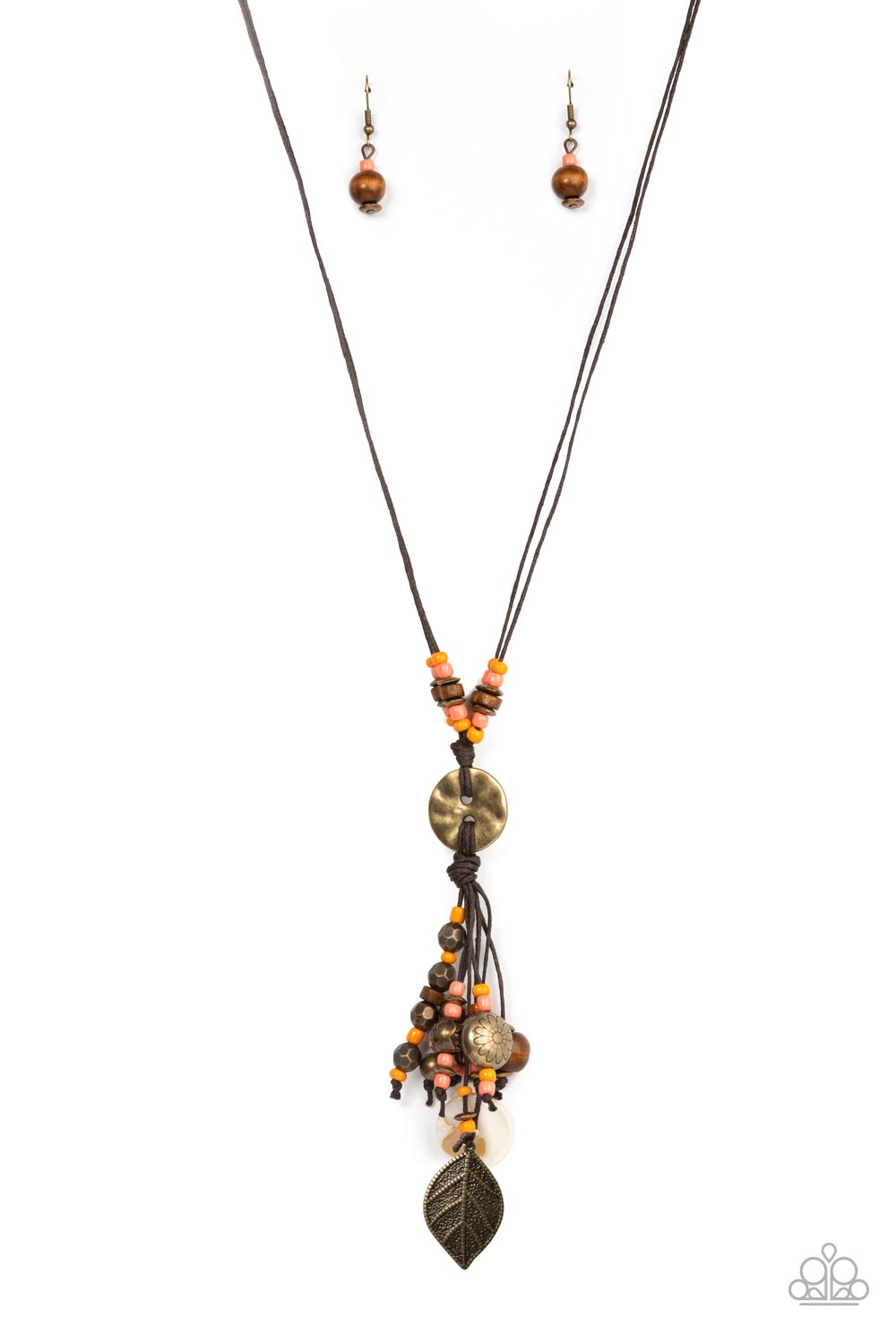 Knotted Keepsake - orange - Paparazzi necklace