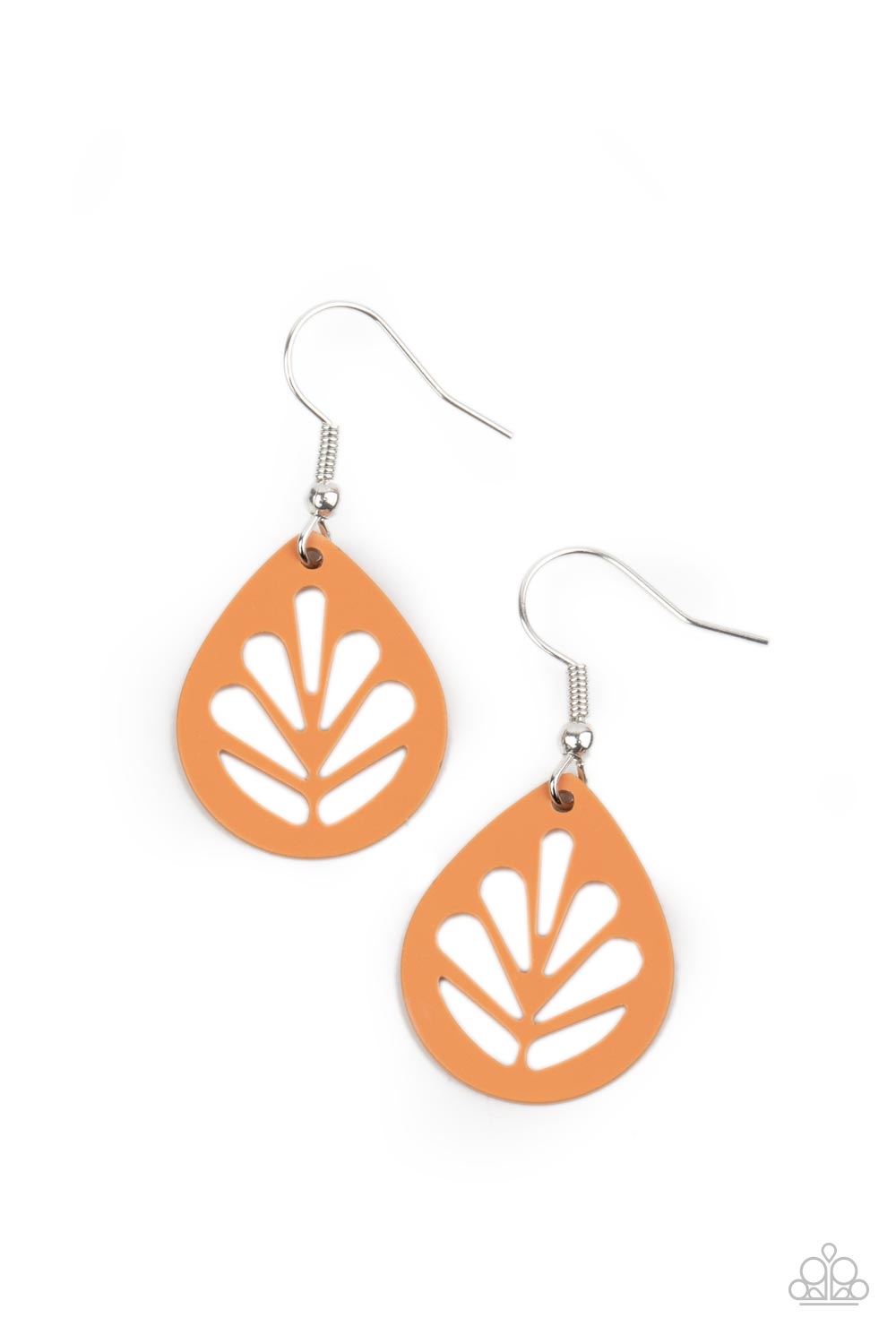 LEAF Yourself Wide Open - orange - Paparazzi earrings
