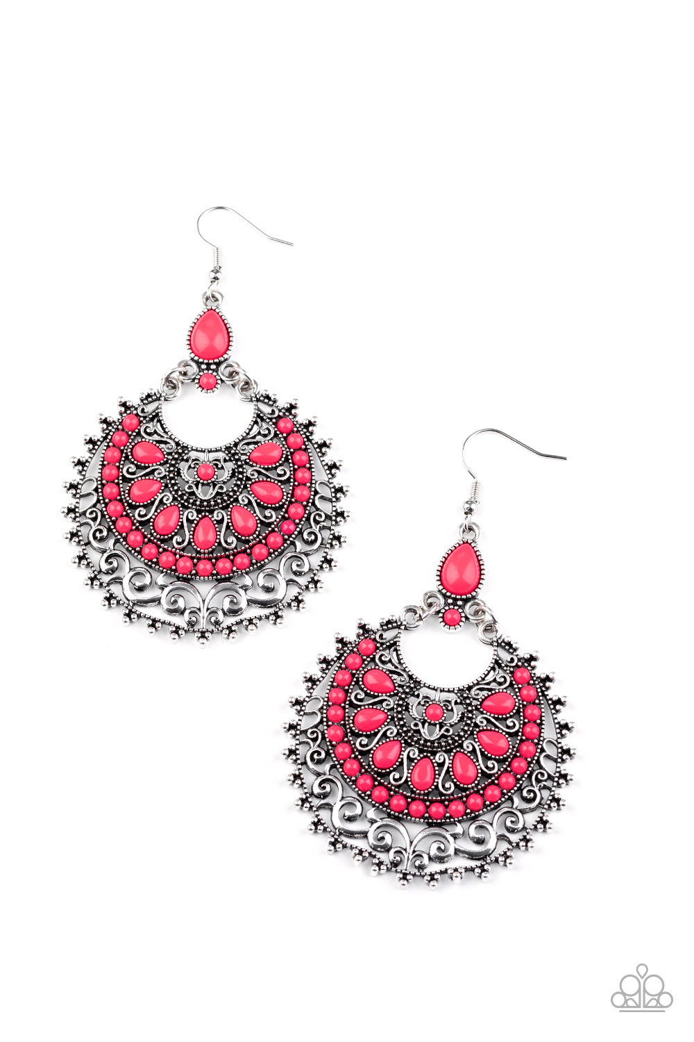 Laguna Leisure - pink - Paparazzi earrings