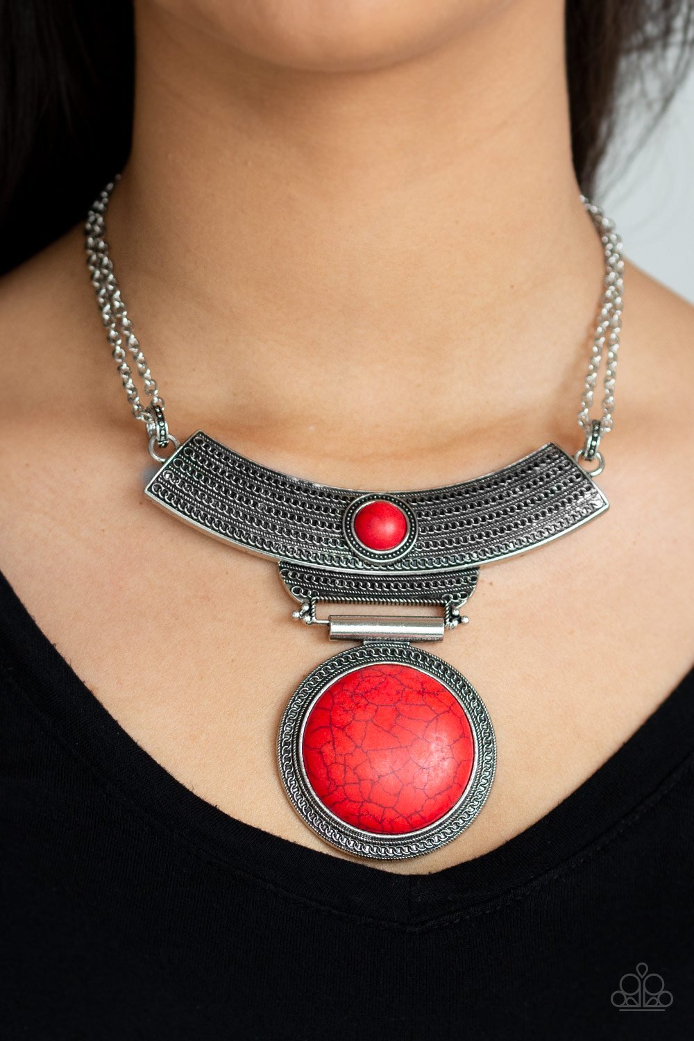 Lasting EMPRESS-ions-red-Paparazzi necklace