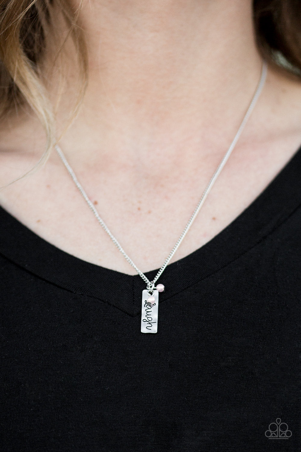 Laugh Often - pink - Paparazzi necklace