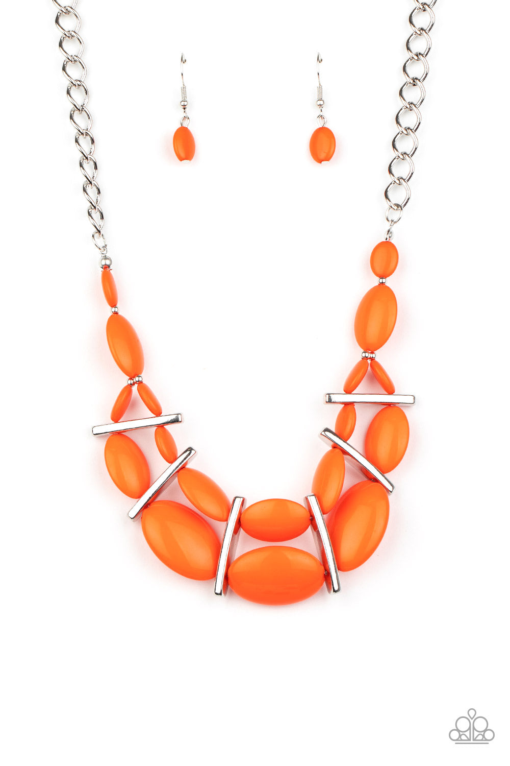 Law of the Jungle - orange - Paparazzi necklace