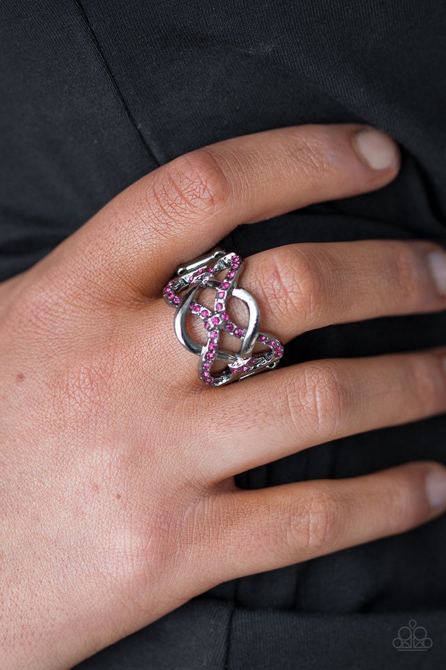 Lay On The Shimmer - Pink - Paparazzi ring