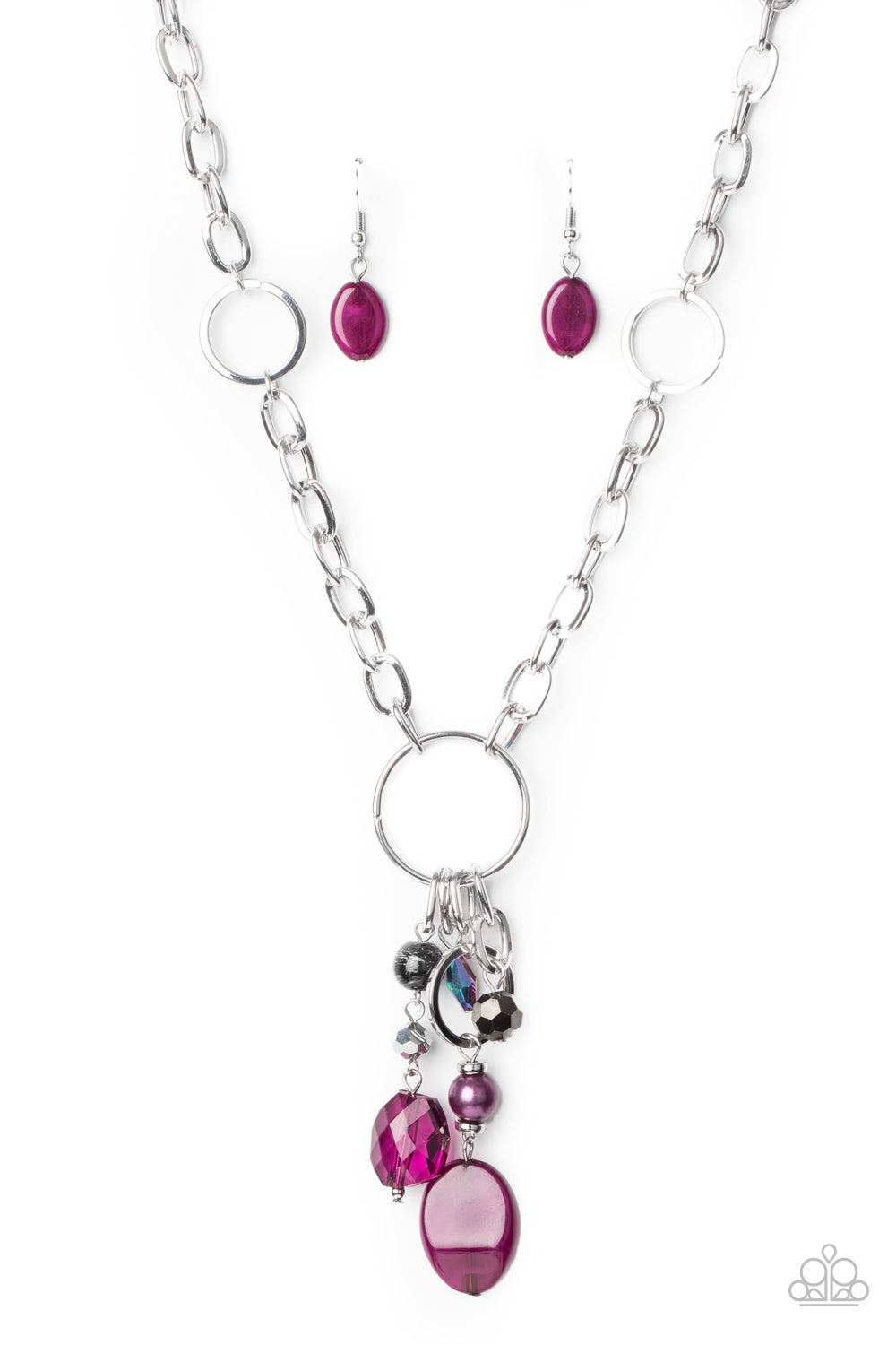 Lay Down Your CHARMS - purple - Paparazzi necklace