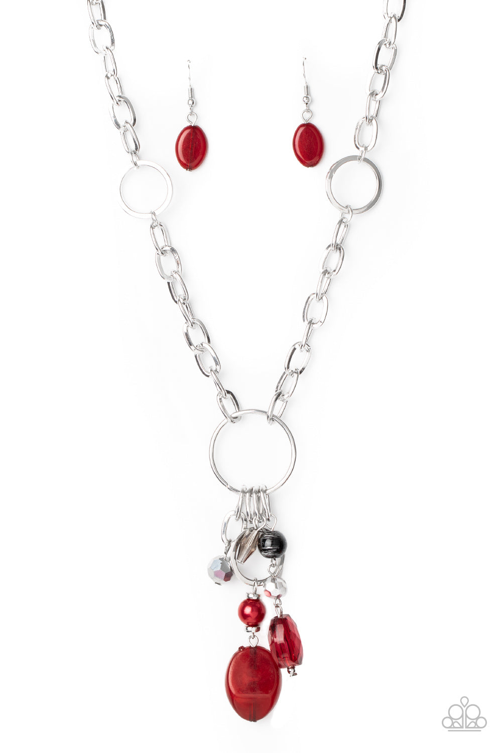 Lay Down Your CHARMS - red - Paparazzi necklace