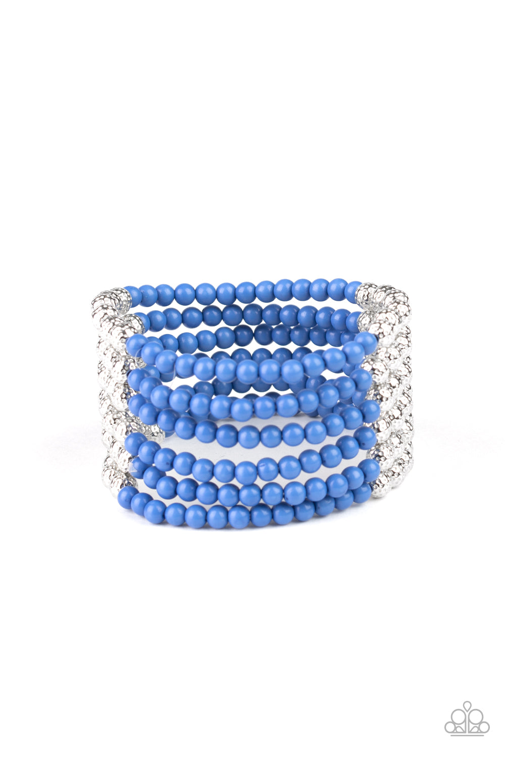 Layer It On Thick - blue - Paparazzi bracelet