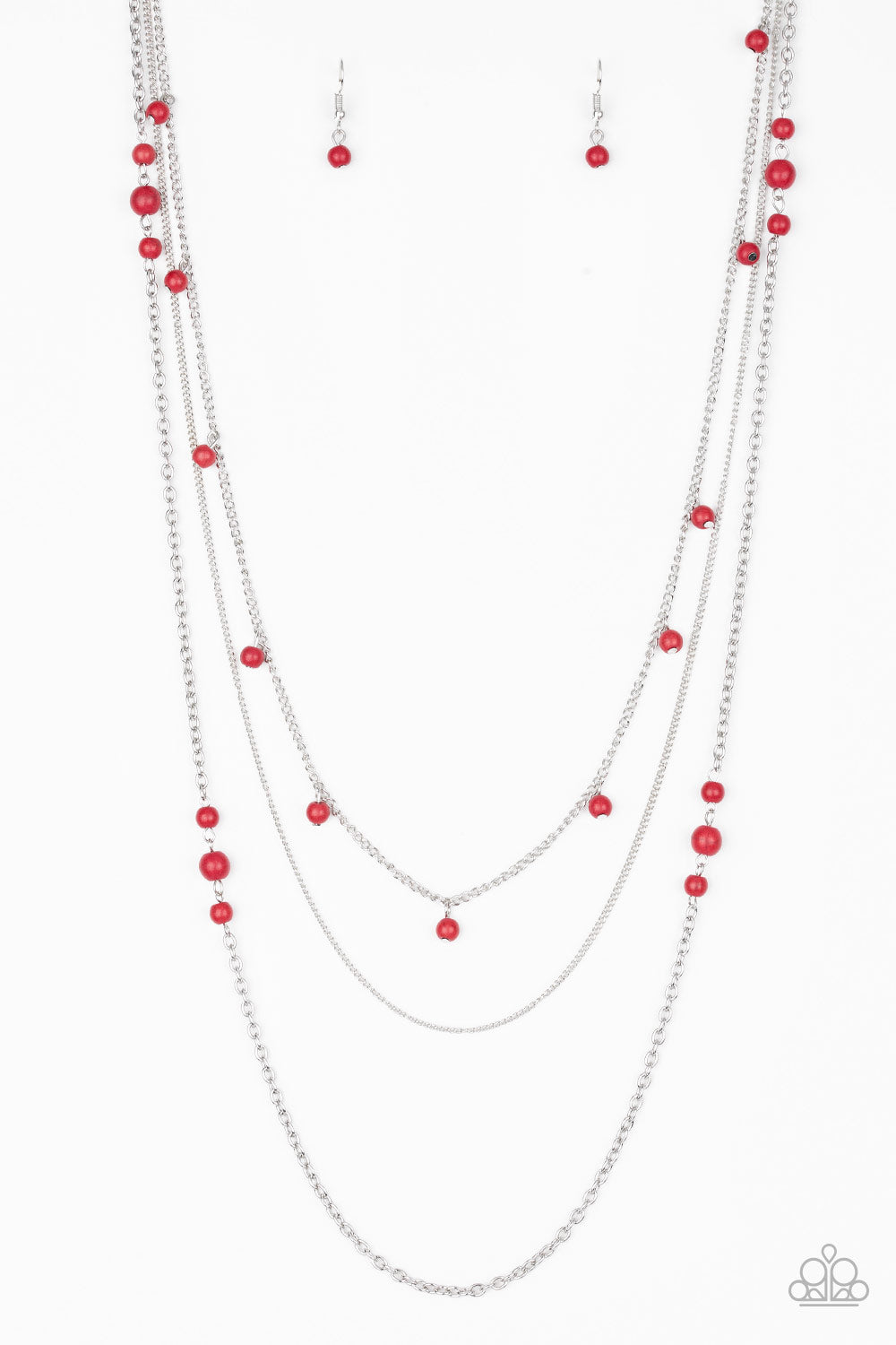 Laying the Groundwork - red - Paparazzi necklace