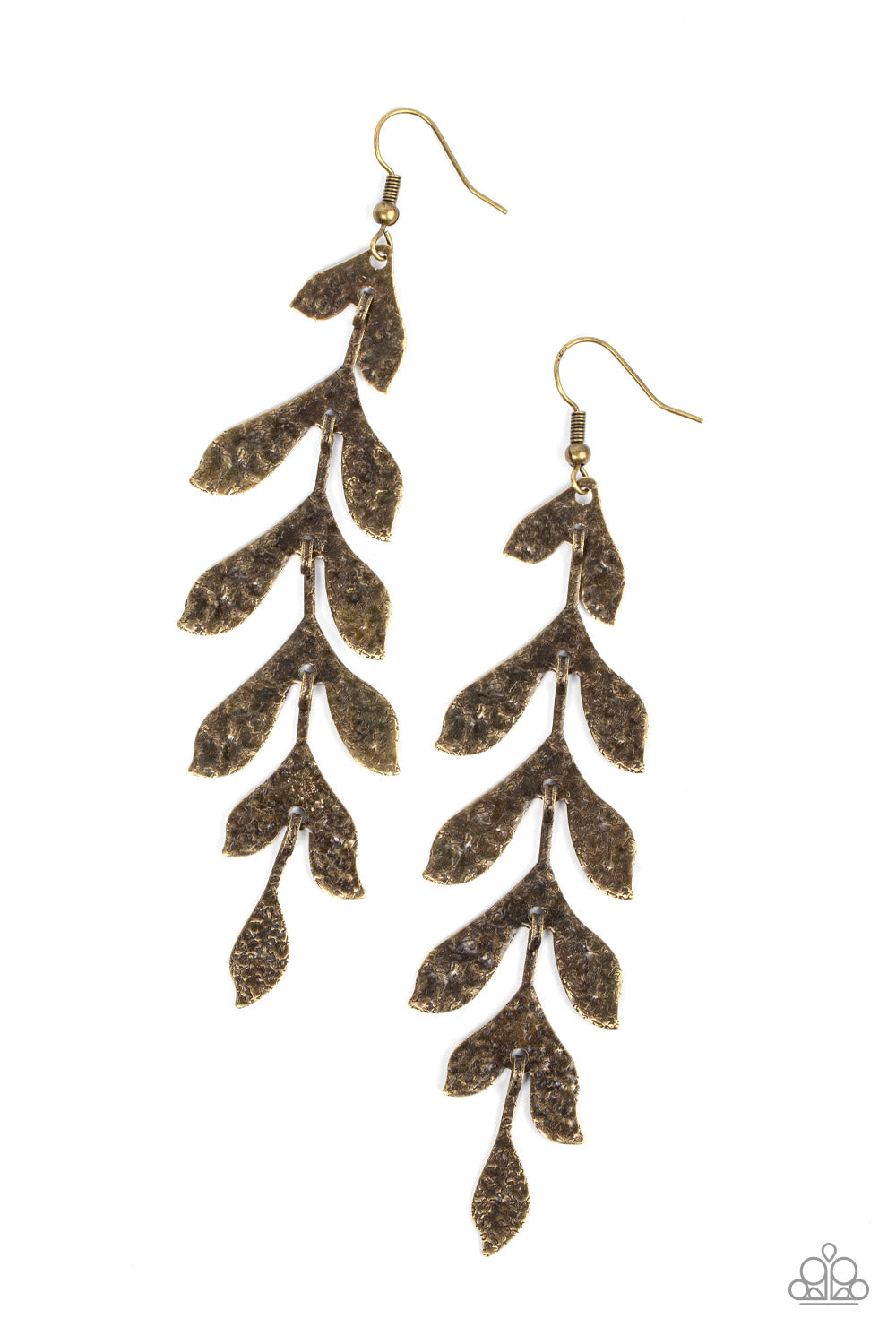 Lead From the FROND - brass - Paparazzi earrings