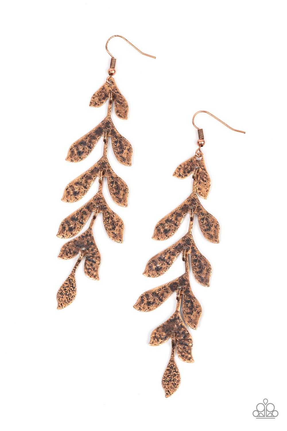 Lead From the FROND - copper - Paparazzi earrings