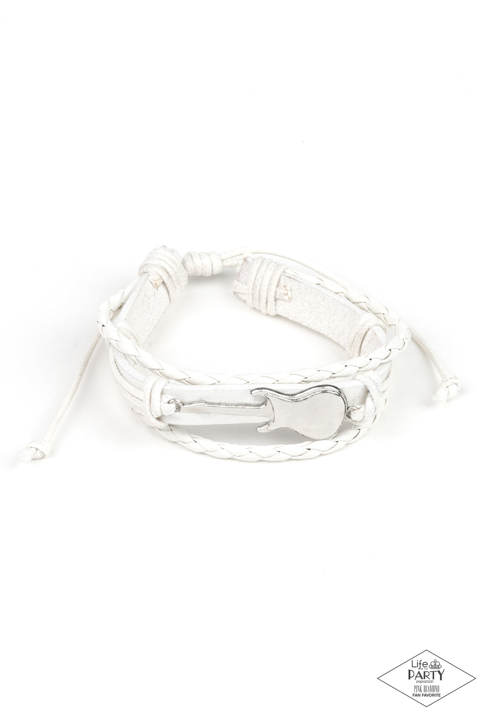 Lead Guitar - white - Paparazzi bracelet
