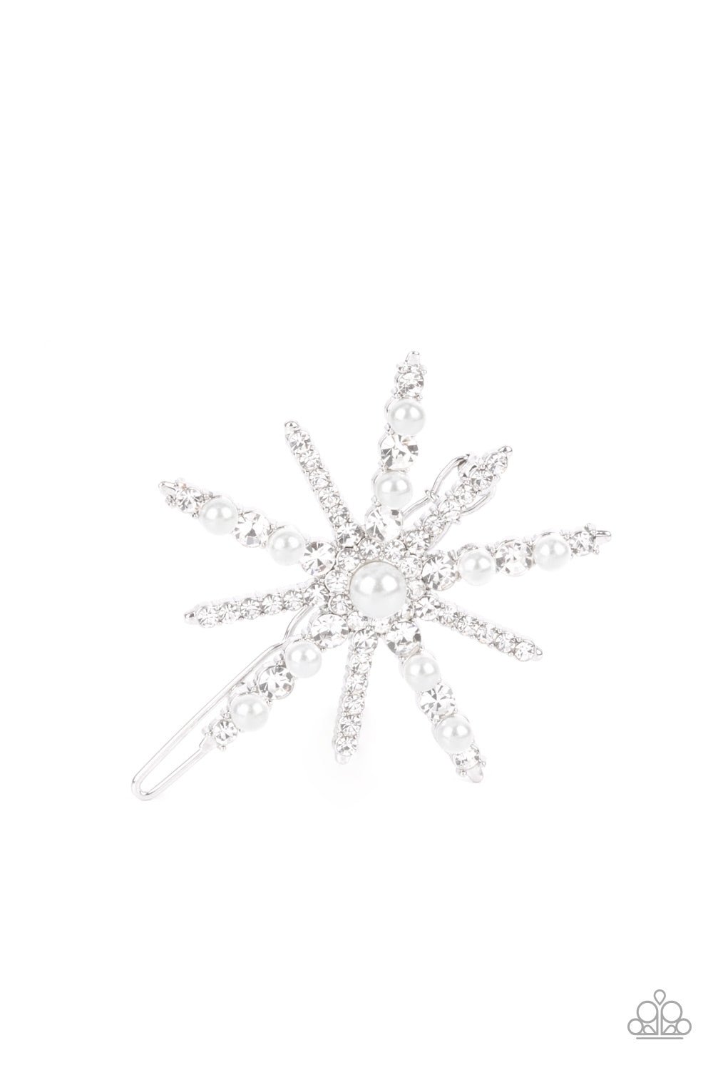 Leading Luminary - white - Paparazzi hair clip