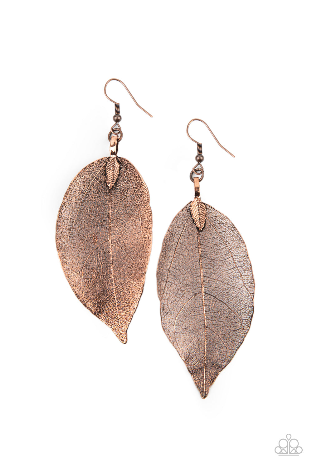 Leafy Legacy - copper - Paparazzi earrings