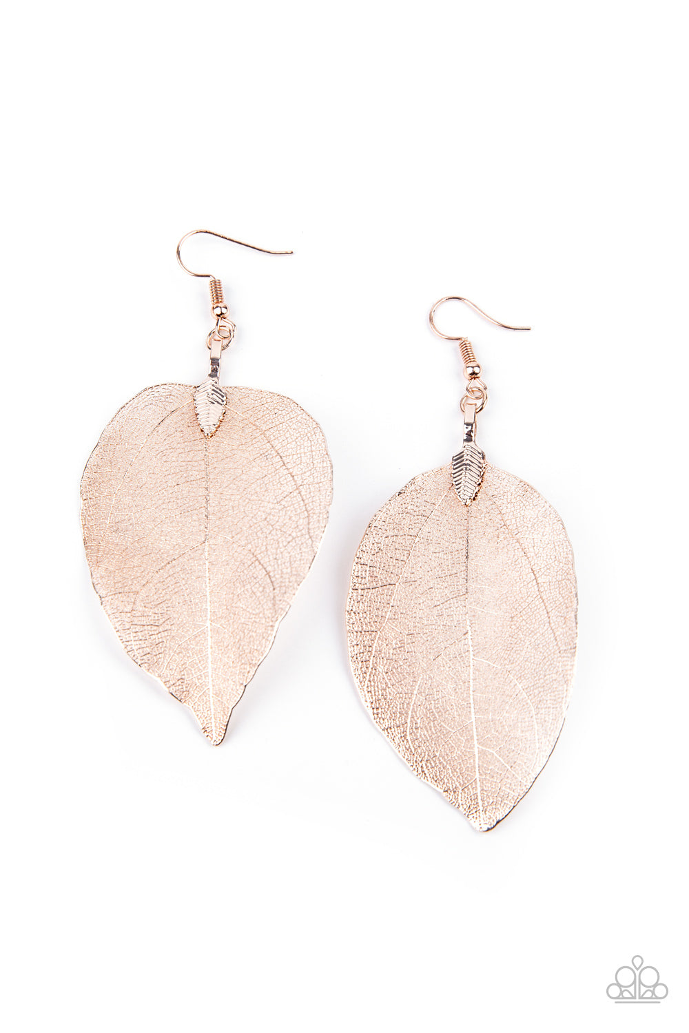 Leafy Legacy - rose gold - Paparazzi earrings