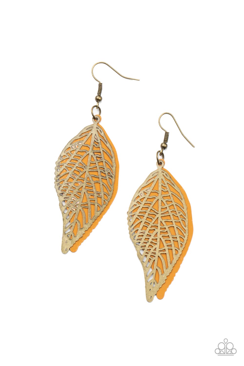 Leafy Luxury - brass - Paparazzi earrings