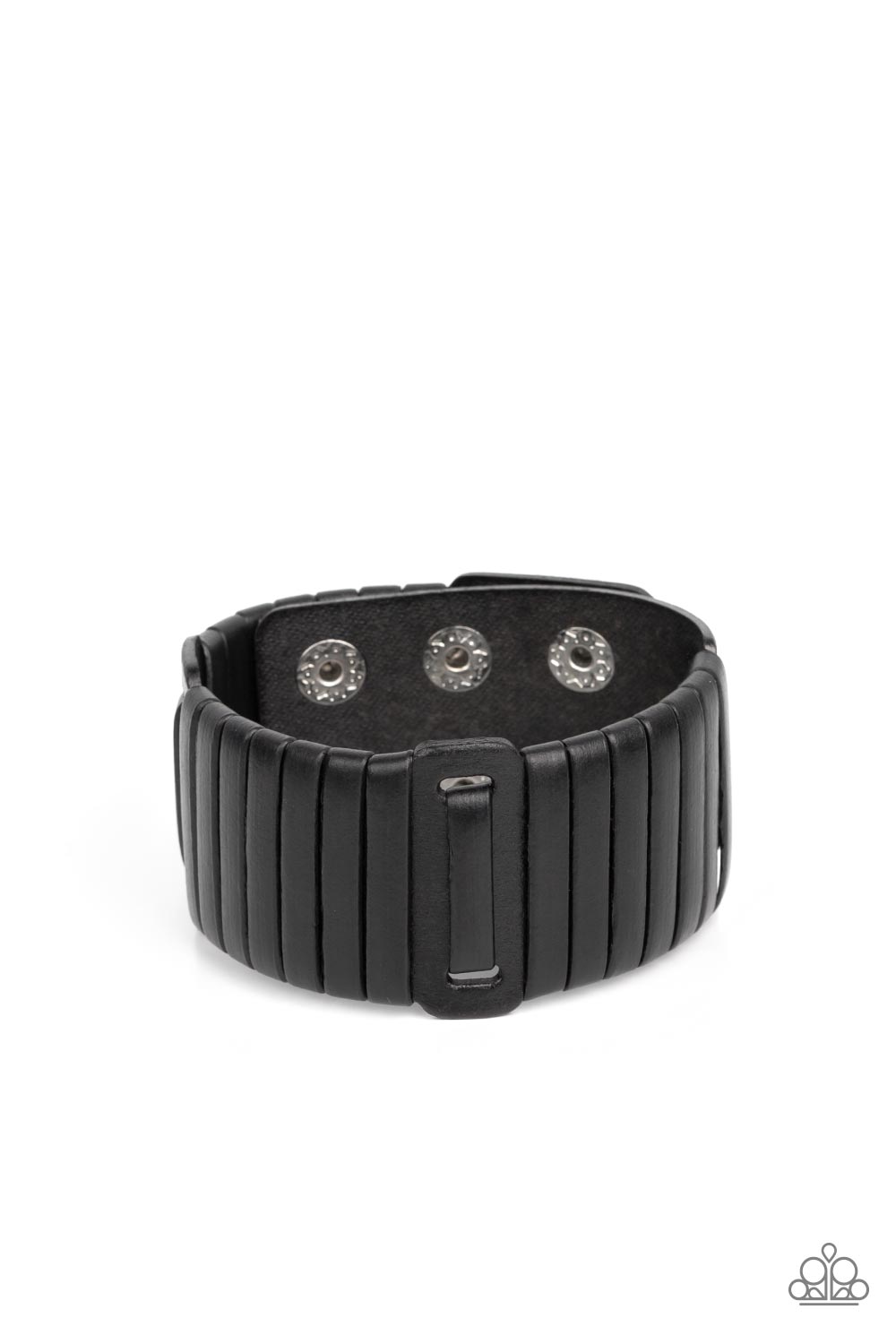 Leather Lumberyard - black - Paparazzi bracelet