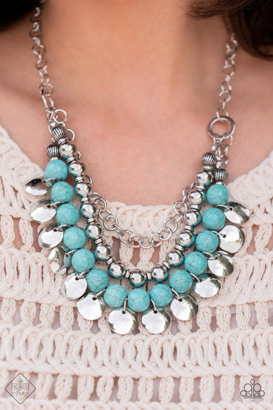 Leave Her Wild - blue - Paparazzi necklace