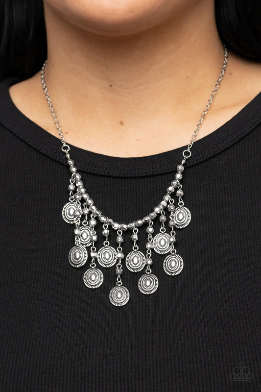 Leave it in the PASTURE - silver - Paparazzi necklace