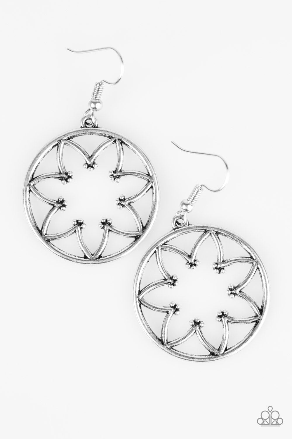 Let It BEAM -Silver - Paparazzi earrings