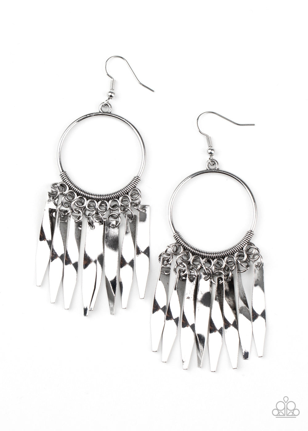 Let GRIT Be! - silver - Paparazzi earrings