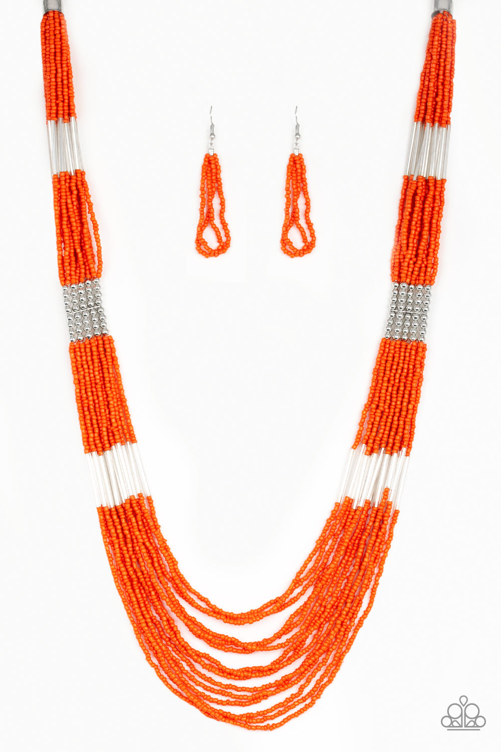 Let It BEAD - orange - Paparazzi necklace