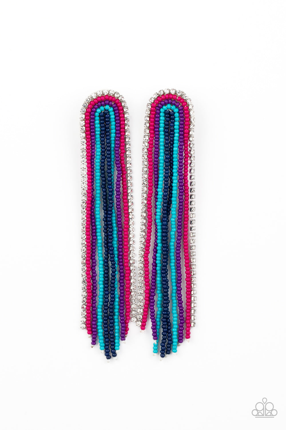 Let There BEAD Light - multi (blue) - Paparazzi earrings