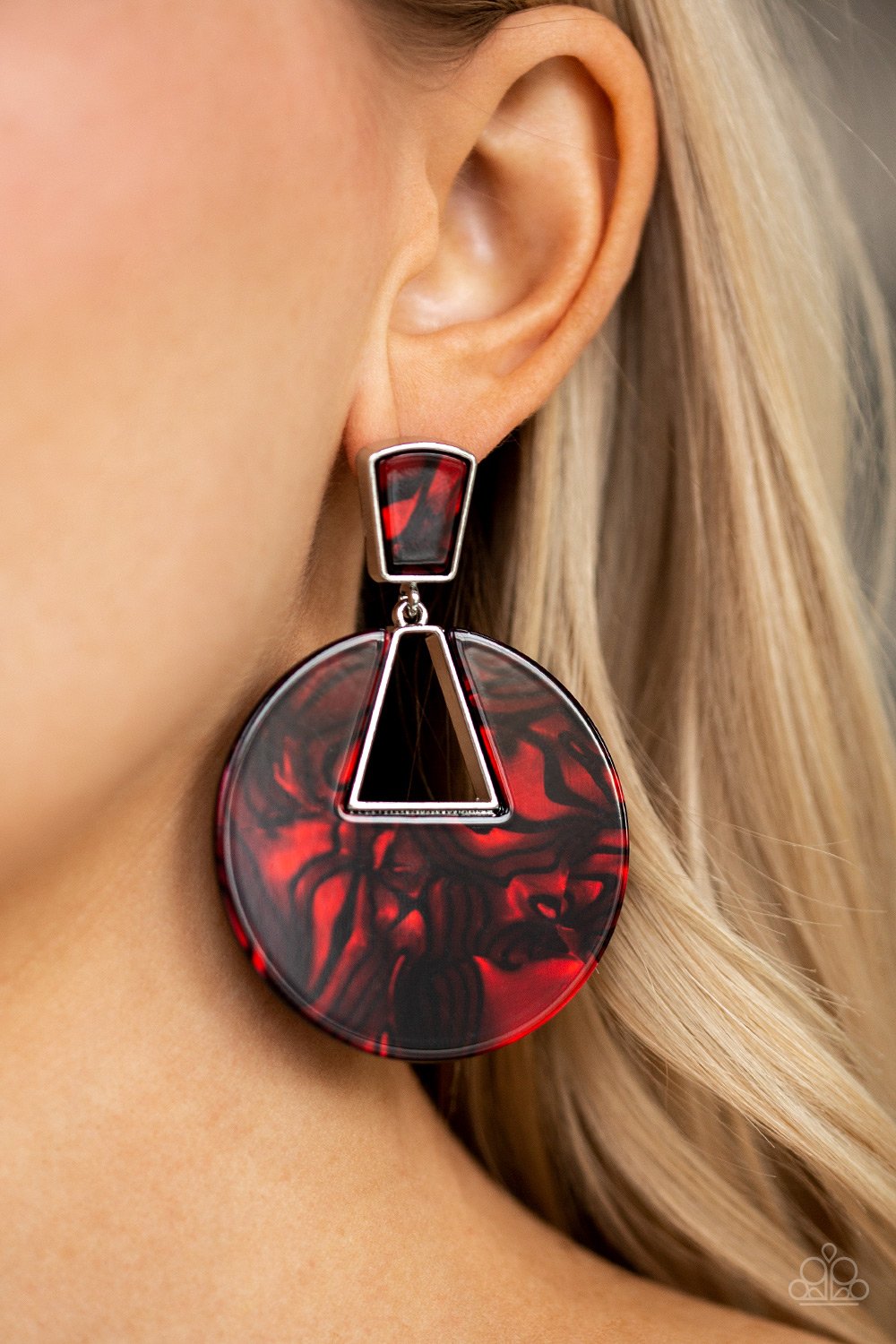 Let HEIR Rip-red-Paparazzi earrings
