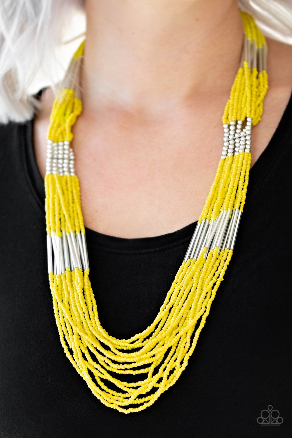 Let It BEAD-yellow-Paparazzi necklace