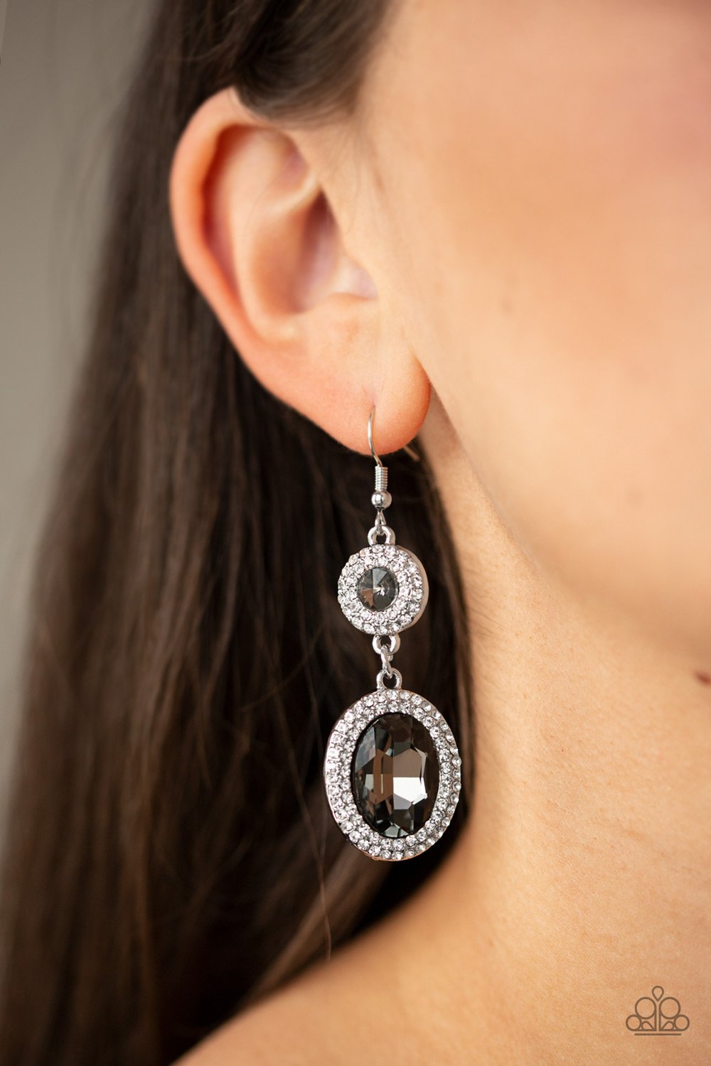 Let It BEDAZZLE-silver-Paparazzi earrings
