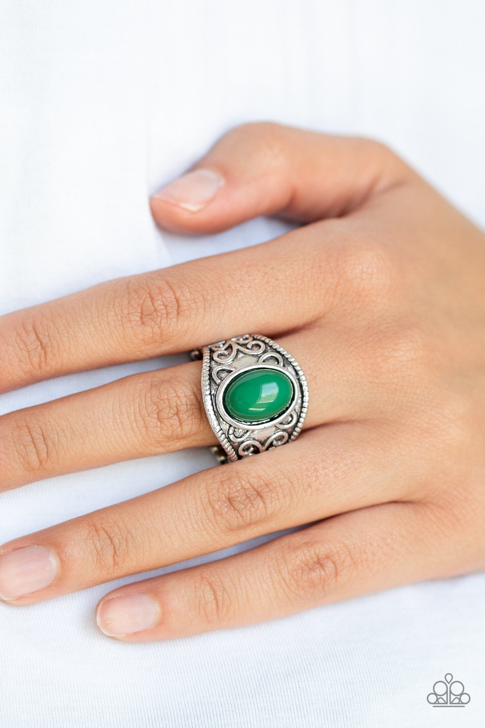 Let's Take It From The POP-green-Paparazzi ring