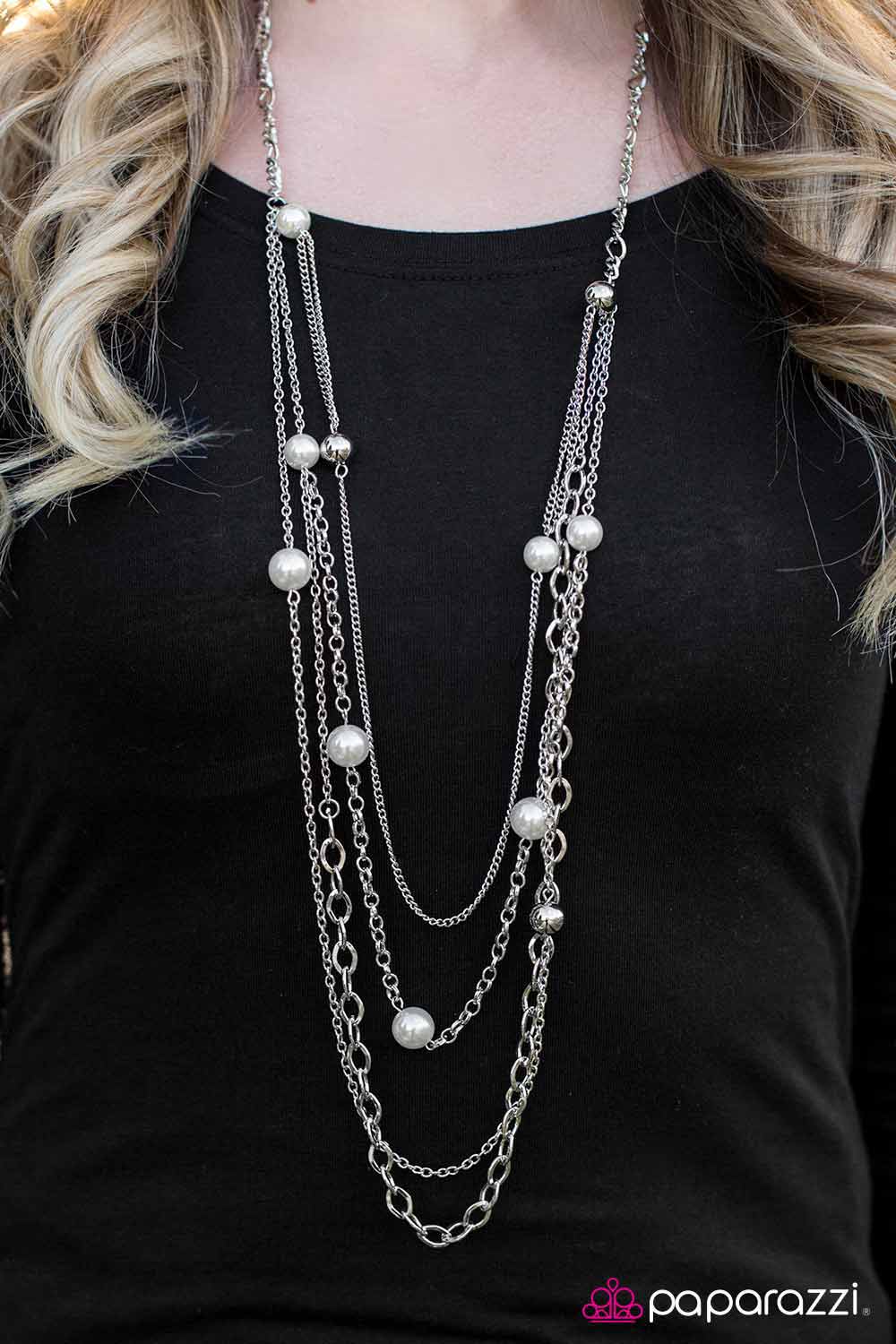 Lets Celebrate - White - Paparazzi necklace