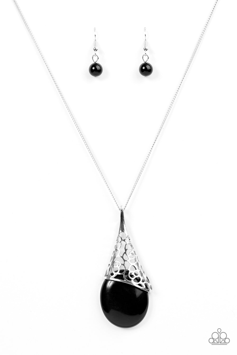 Lets Take A MOONWALK - Black - Paparazzi necklace