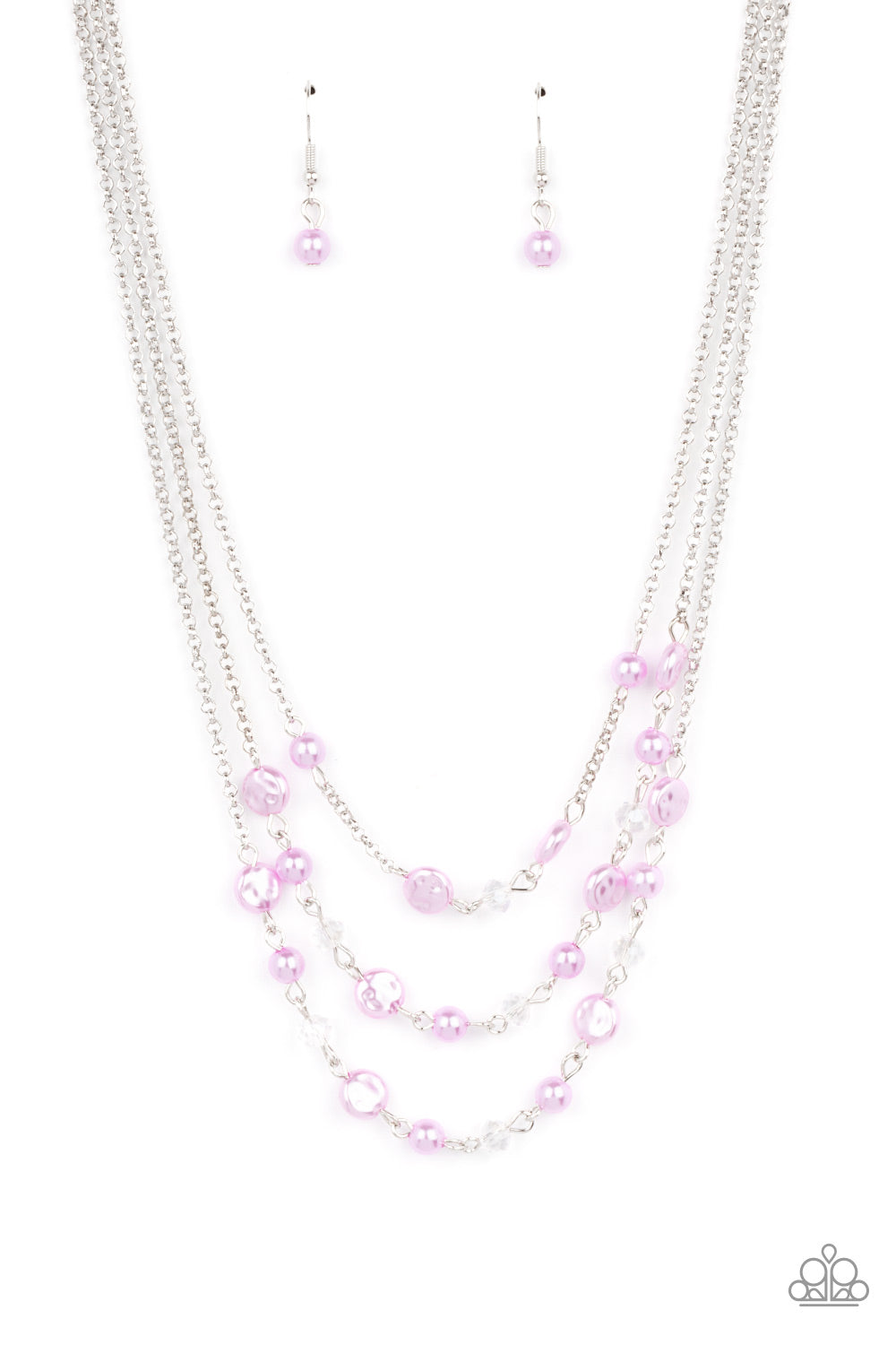 Let The Record GLOW - purple - Paparazzi necklace