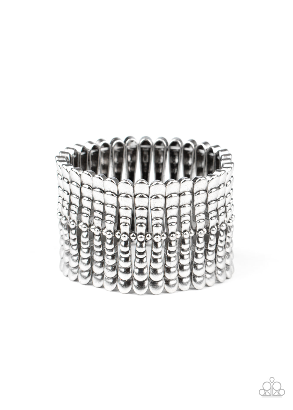 Level the Field - silver - Paparazzi bracelet