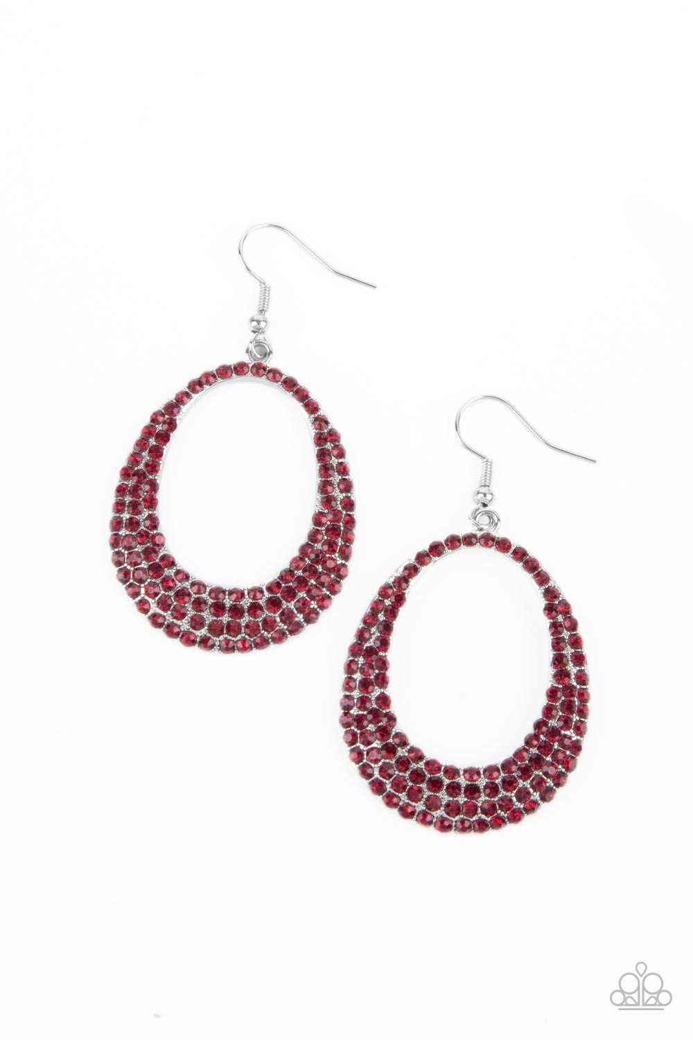 Life GLOWS On - red - Paparazzi earrings