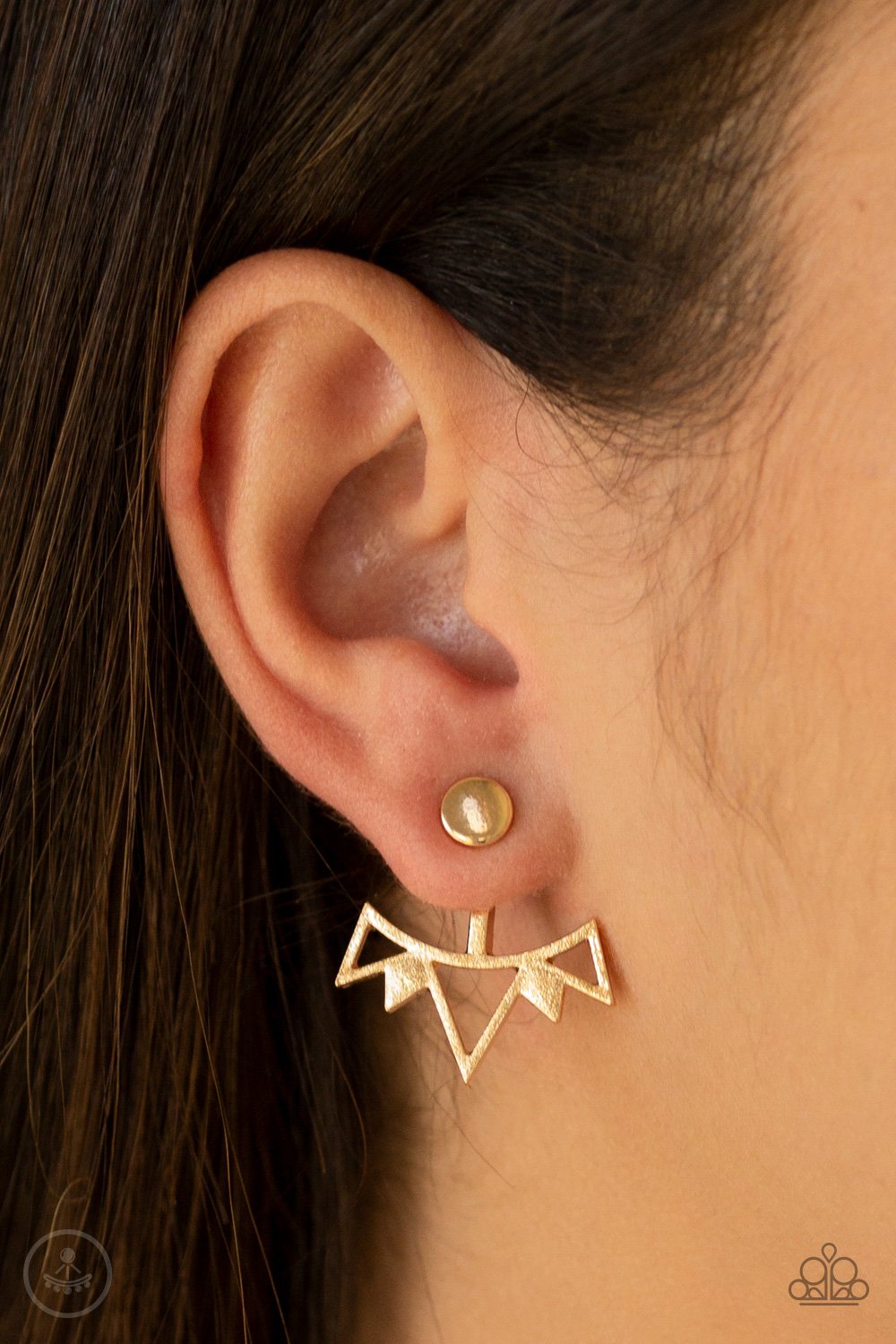 Like a Flash-gold-Paparazzi earrings