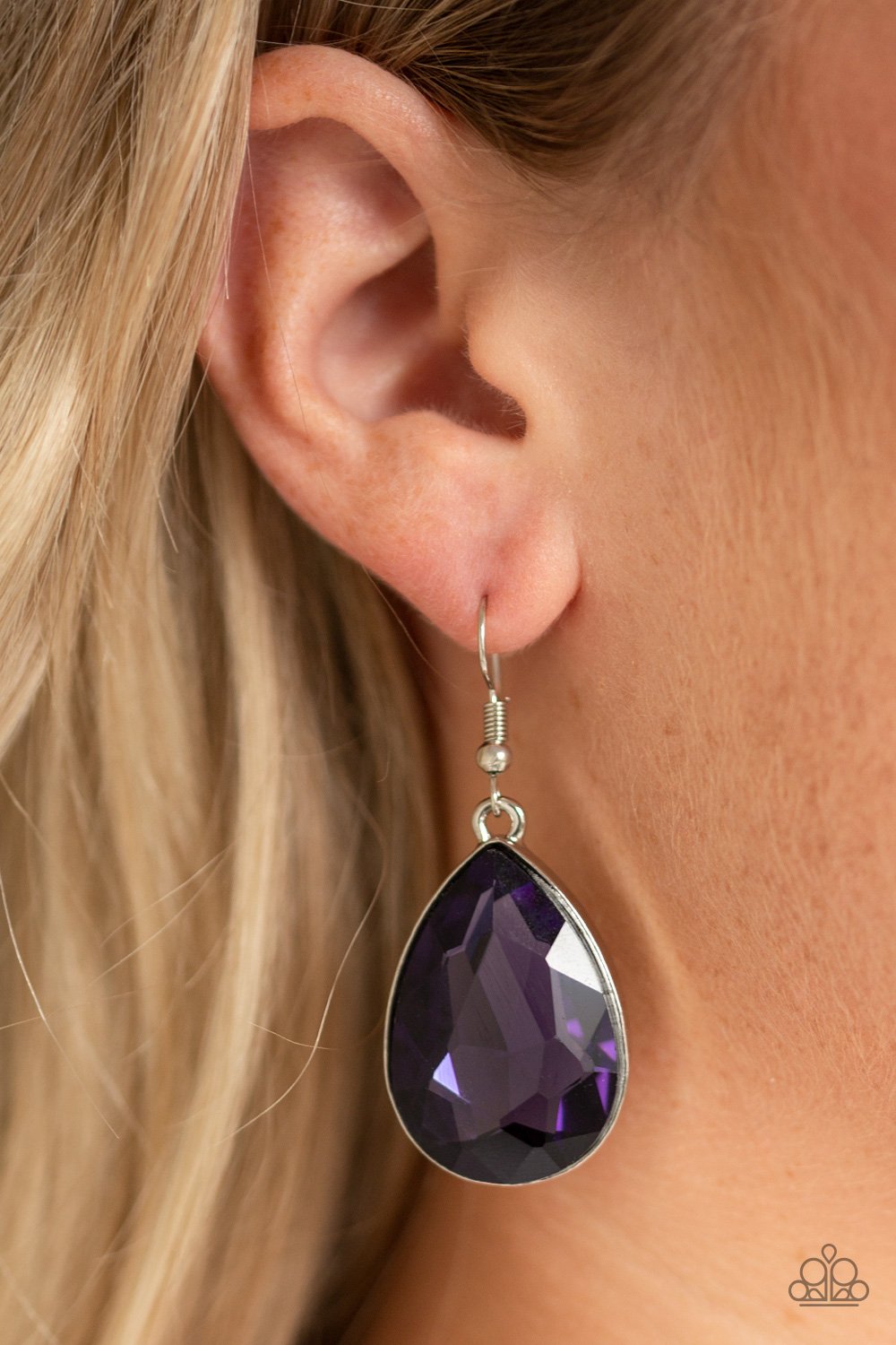 Limo Ride-purple-Paparazzi earrings