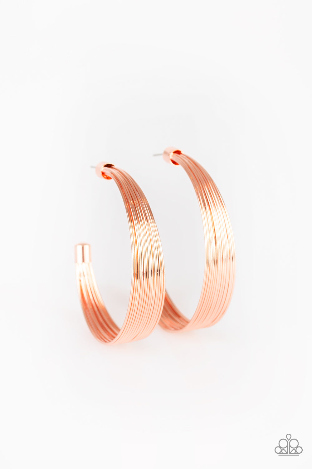 Live Wire - copper - Paparazzi earrings