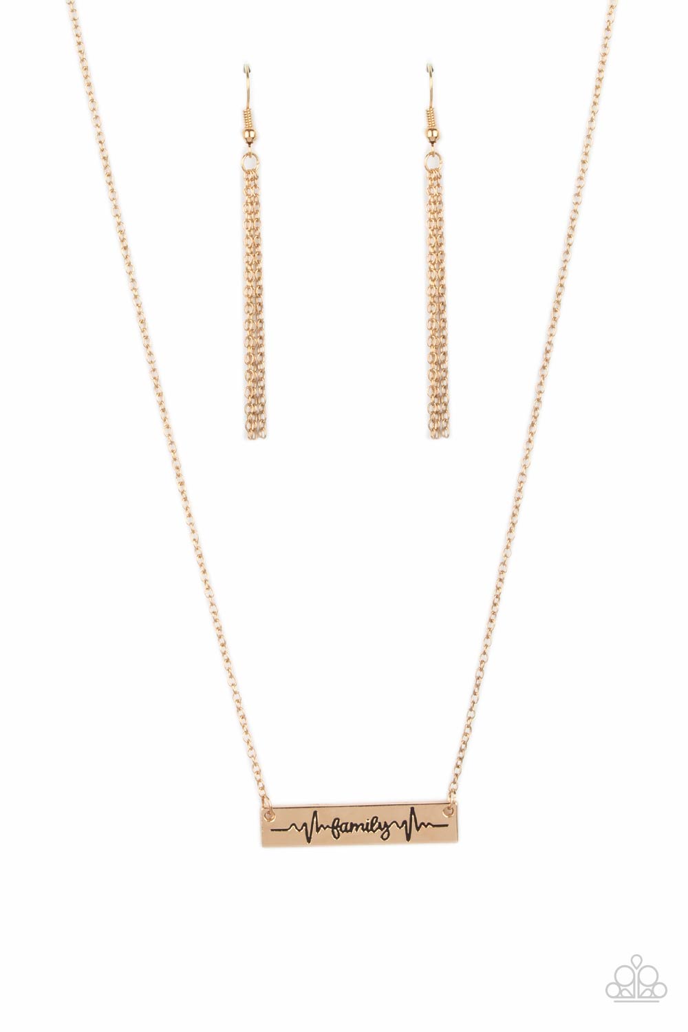 Living The Mom Life - gold - Paparazzi necklace