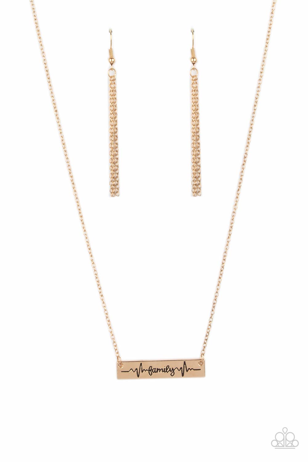 Living The Mom Life - gold - Paparazzi necklace