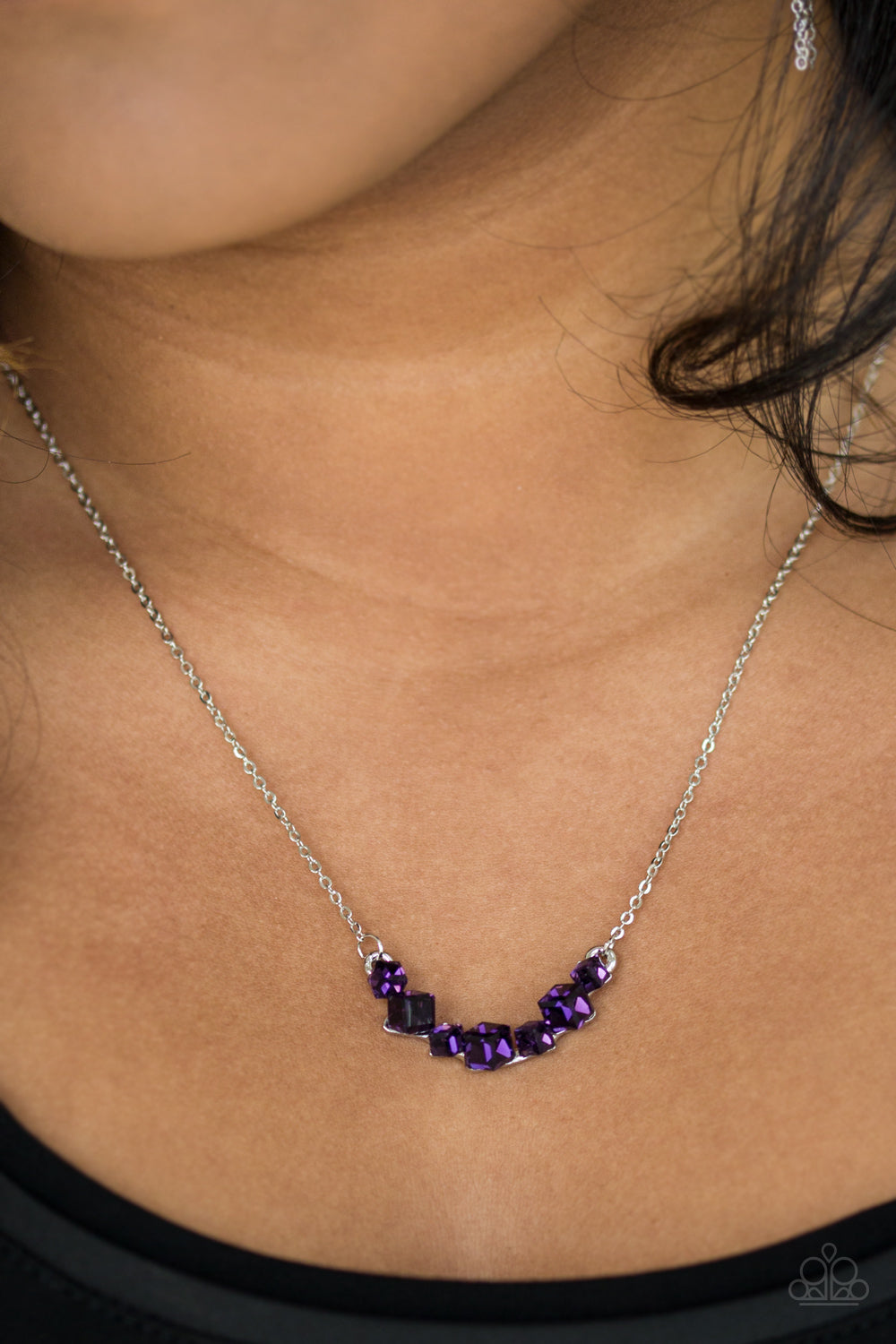 Loaded Dice - purple - Paparazzi necklace