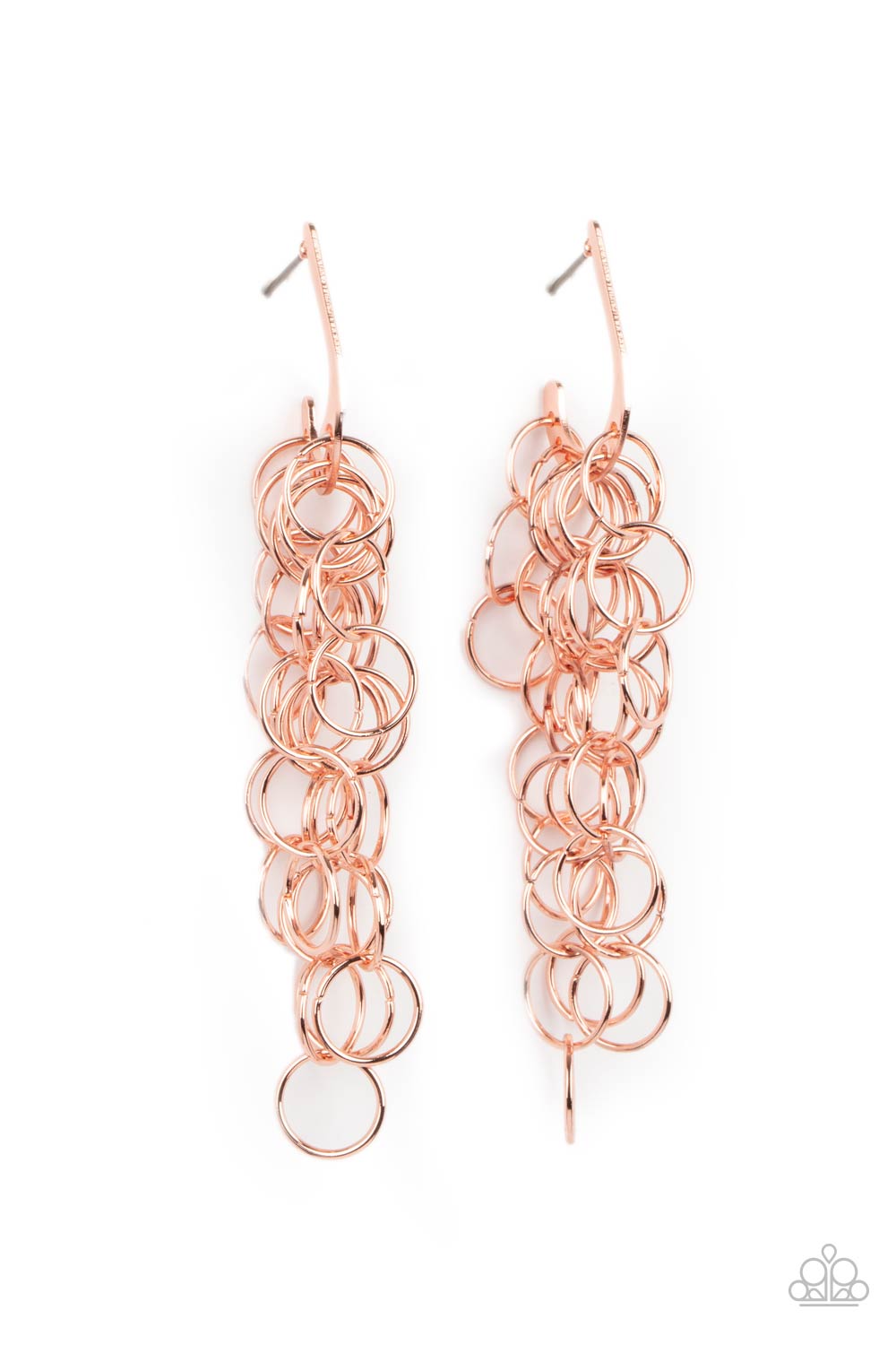 Long Live The Rebels - copper - Paparazzi earrings