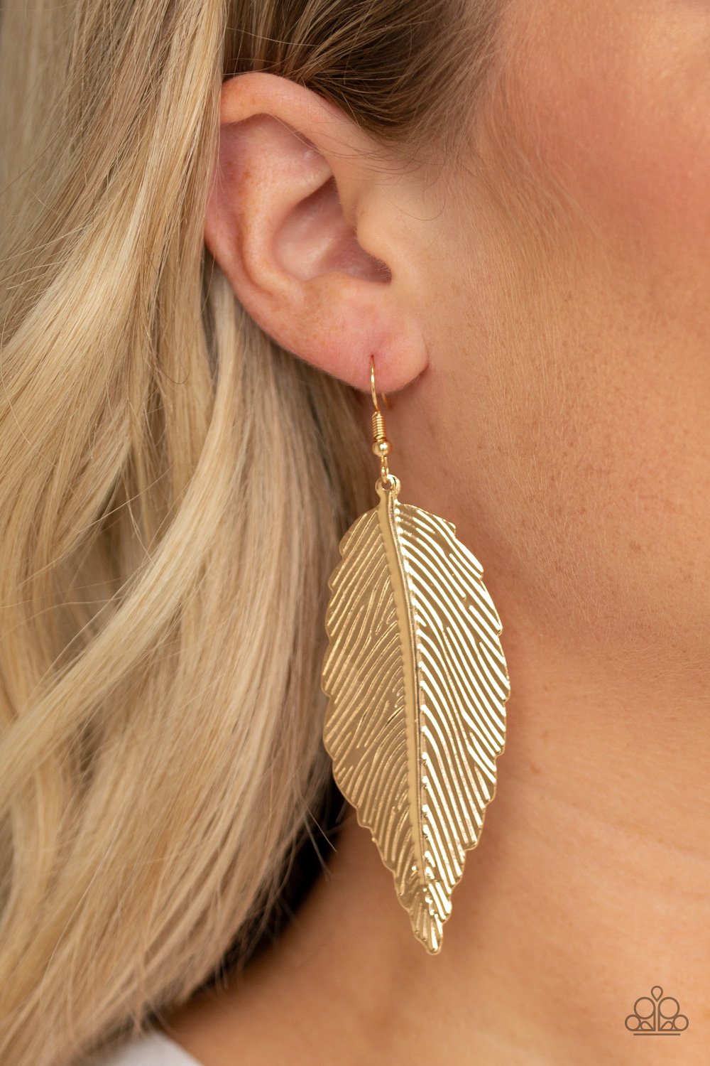 Lookin For A FLIGHT-gold-Paparazzi earrings
