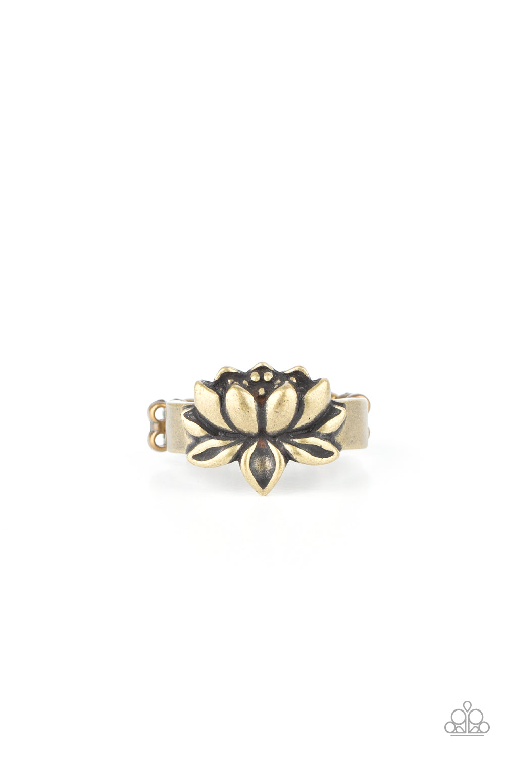 Lotus Crowns - brass - Paparazzi ring