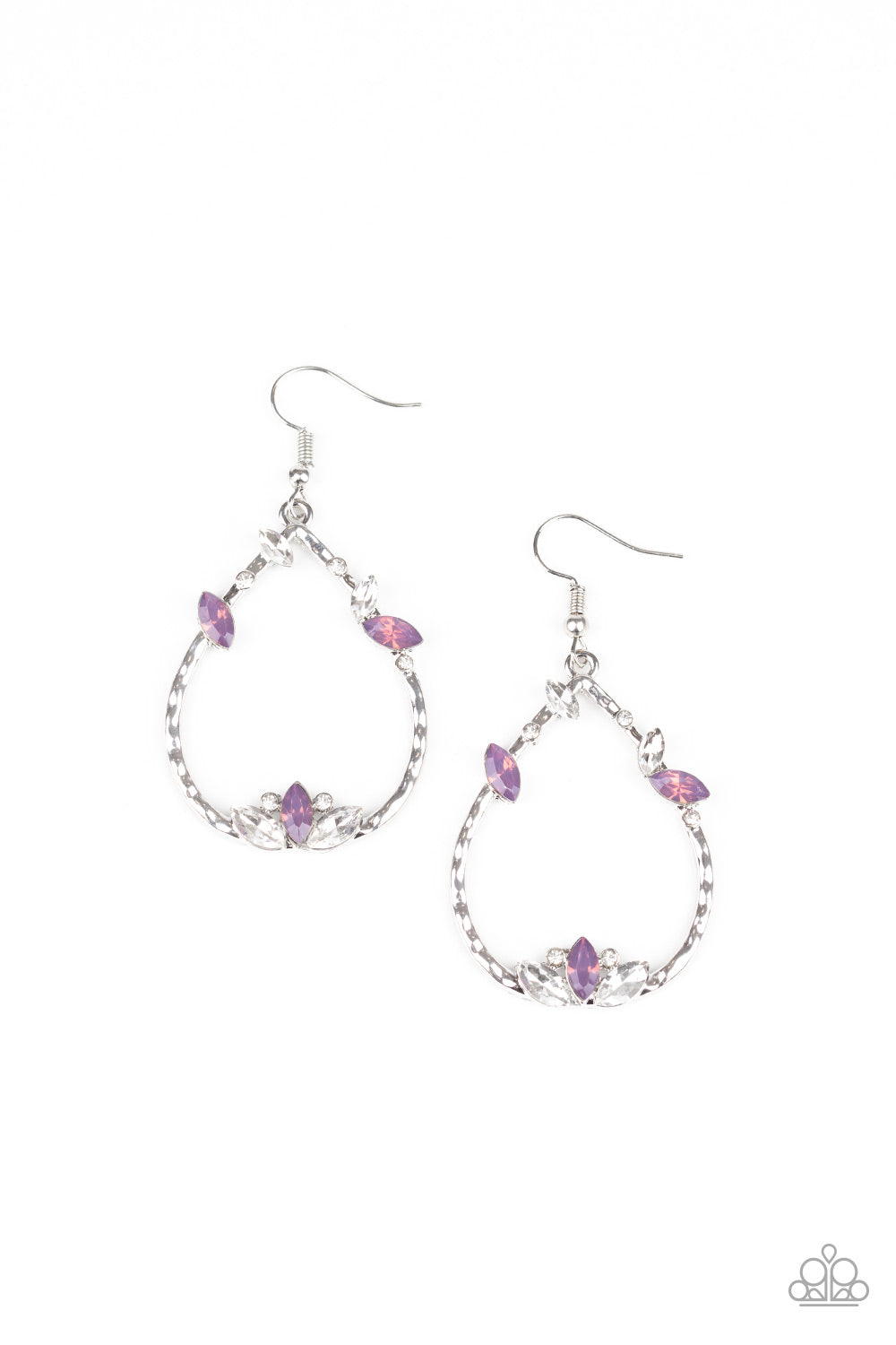 Lotus Ice - purple - Paparazzi earrings