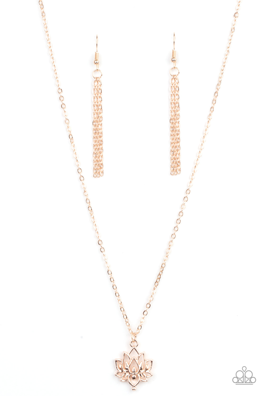 Lotus Retreat - rose gold - Paparazzi necklace