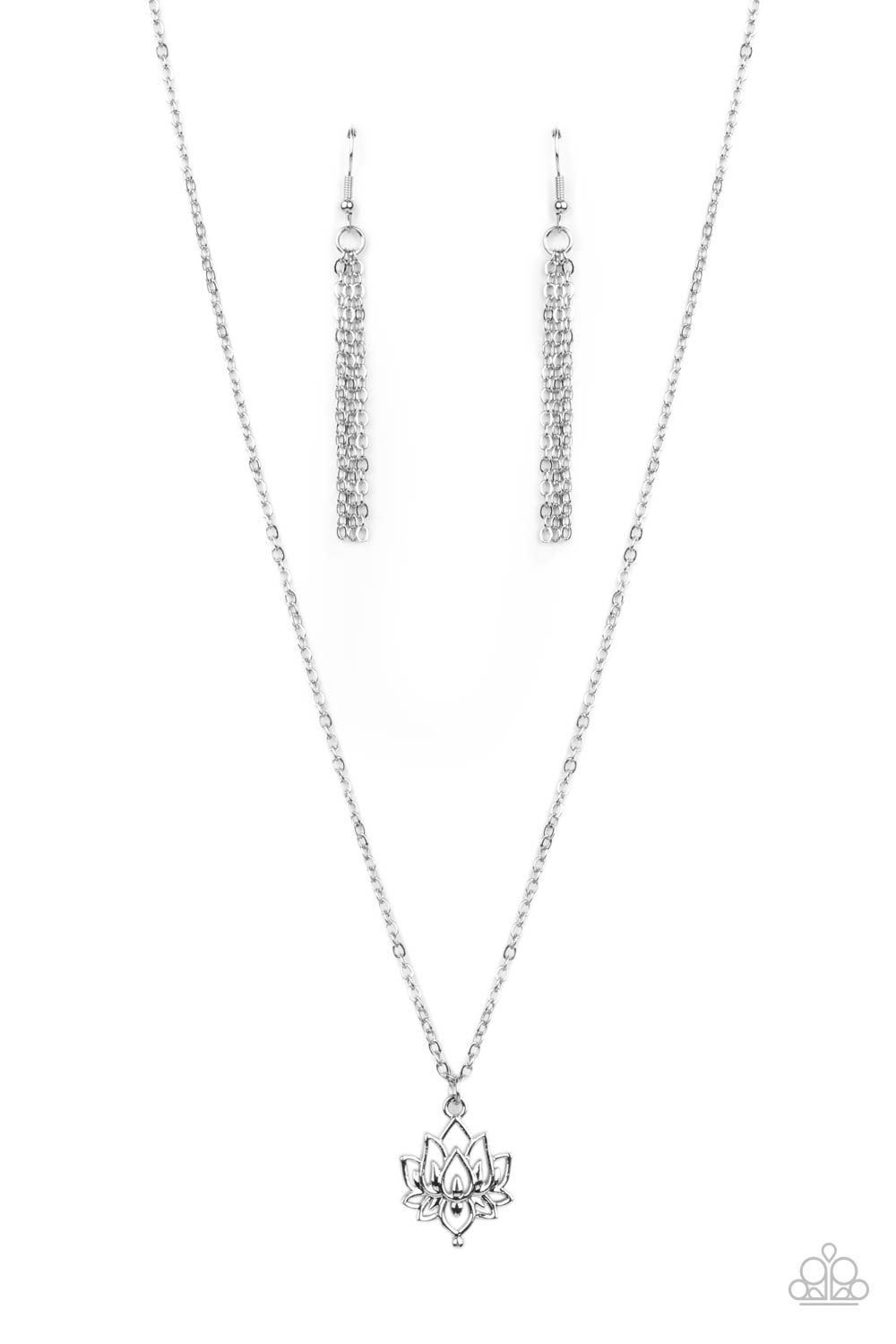Lotus Retreat - silver - Paparazzi necklace