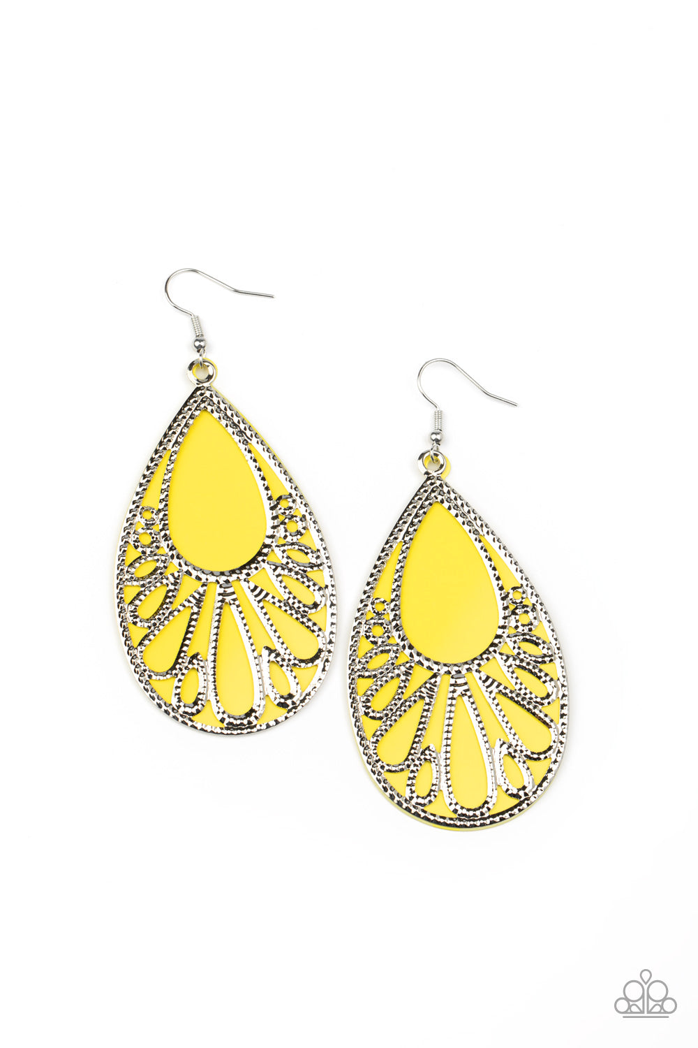 Loud and Proud - yellow - Paparazzi earrings