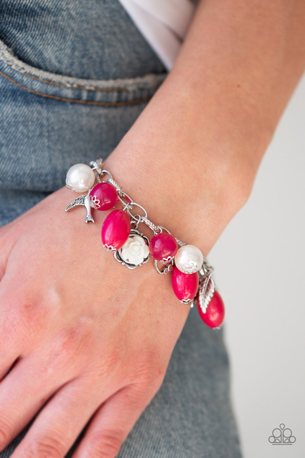 Love Doves - pink - Paparazzi bracelet