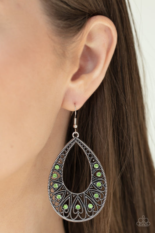 Love to be Loved-green-Paparazzi earrings