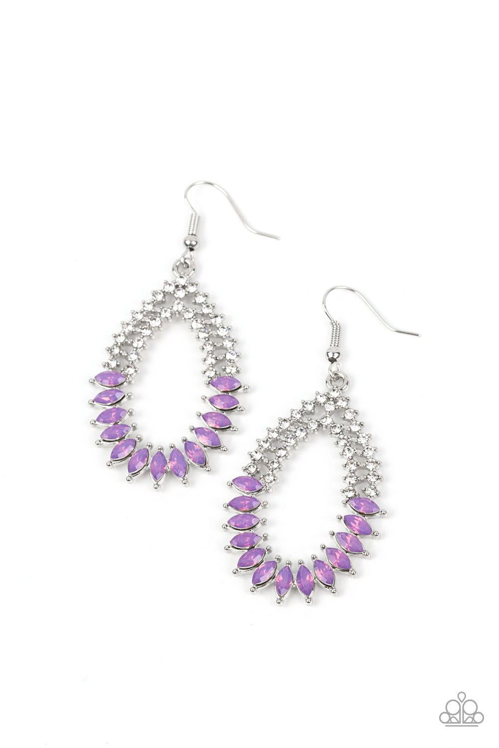 Lucid Luster - purple - Paparazzi earrings